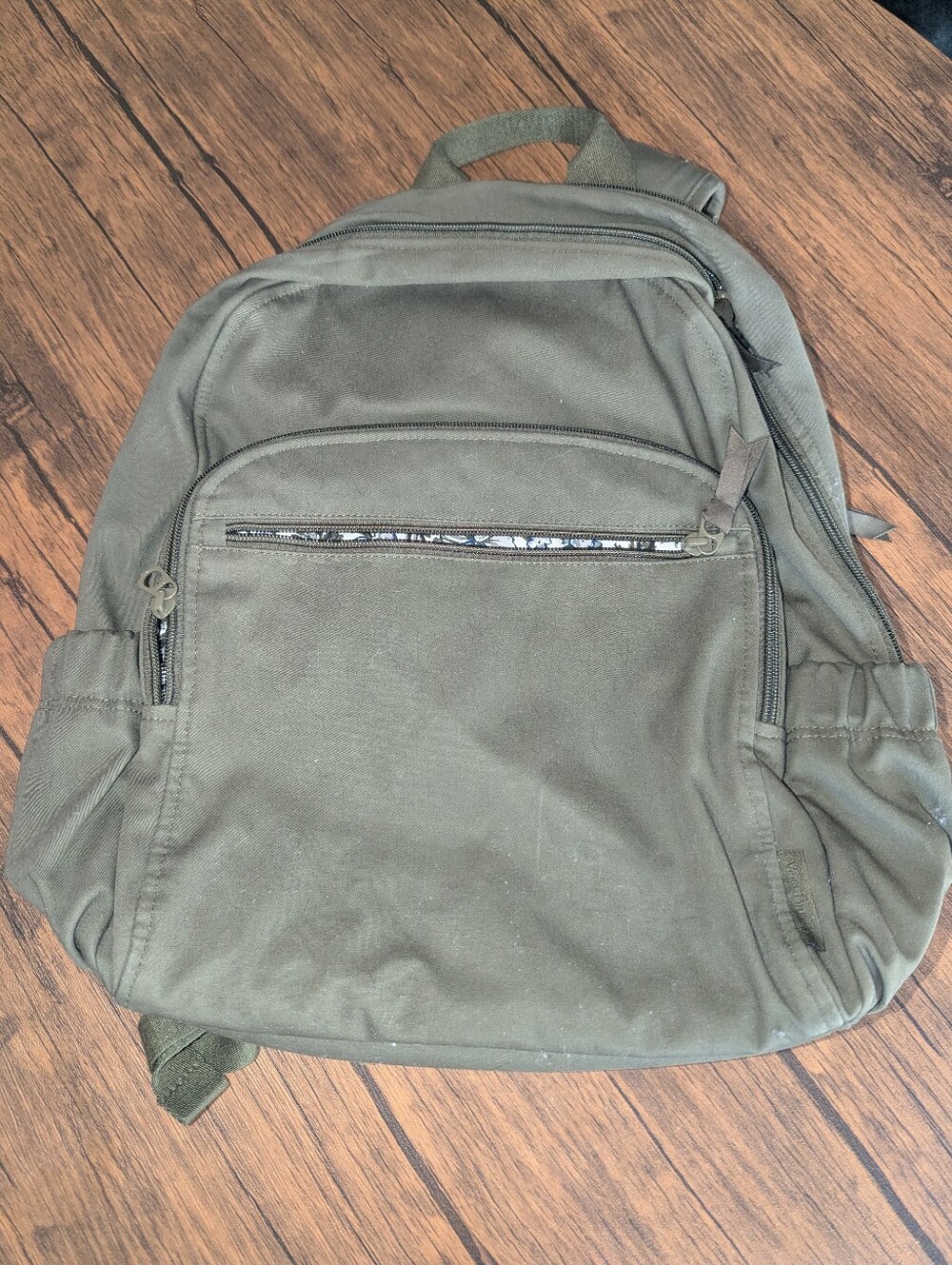 Vera Bradley Cotton Campus Backpack Olive Green